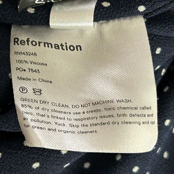 Reformation Polka Dot Skirt Sz 16 A-Line Cottagecore Academia Whimsigoth - Picture 14 of 16